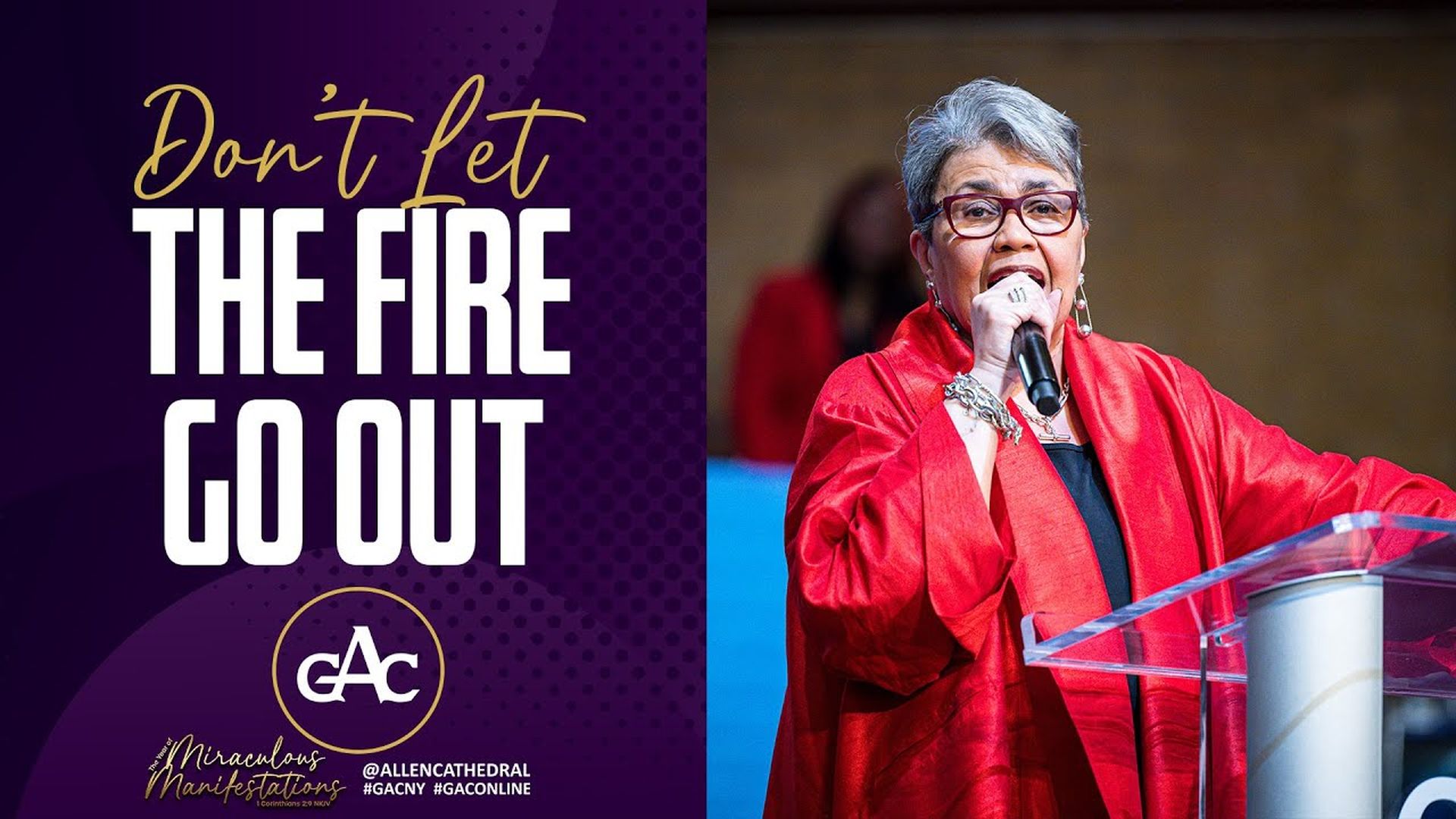 DON'T LET THE FIRE GO OUT - Pastor Elaine Flake - Allen Worship Experience