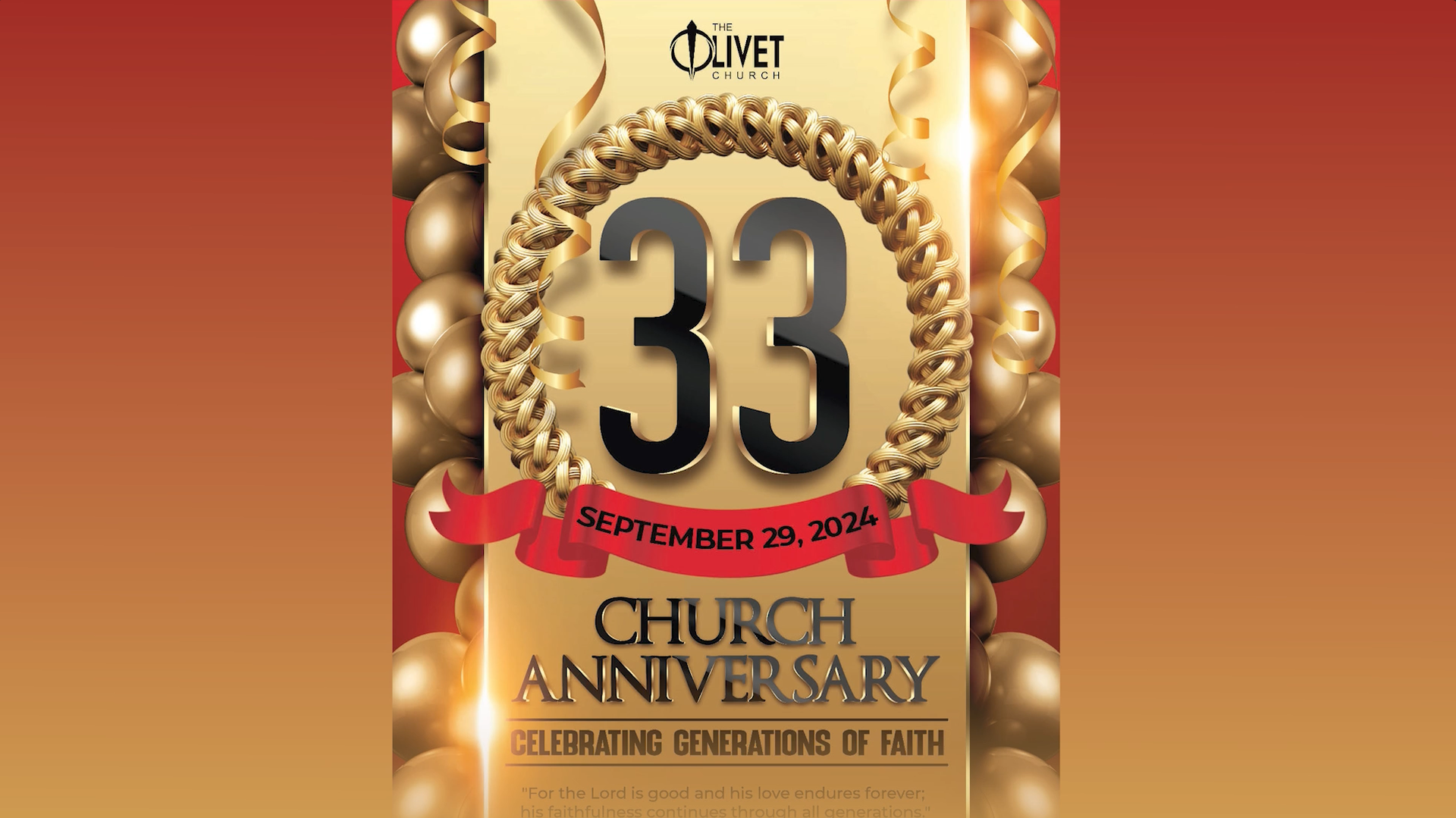 09-29-2024 33rd Church Anniversary - Sep 29, 2024